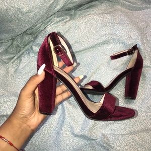 Burgundy Suede Heels